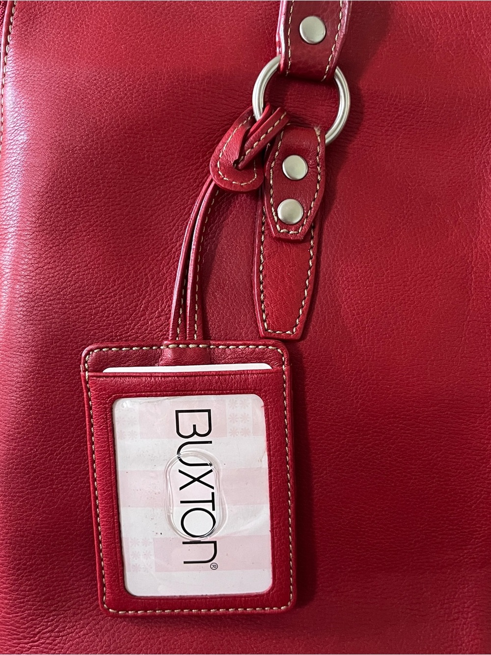Buxton Madison Tote Bag with Padded Laptop Pocket in Red - Picture 6 of 11
